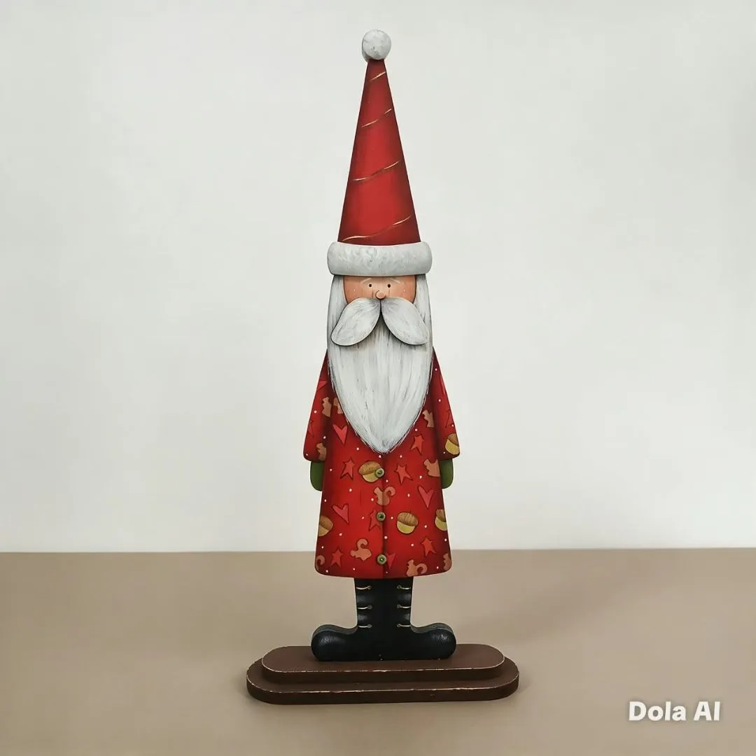 Papai Noel de bancada. Decoração de Natal - artesanato de Flor Seca Casa e Ambiente