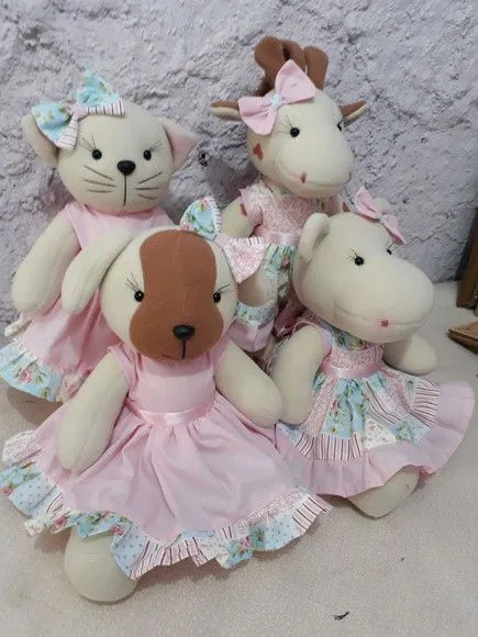Bichos de tecido - artesanato feito à mão por Ateliê cantinho do bebê