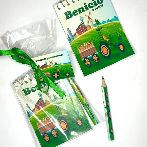 Bloquinho Fazendinha Trator Personalizado. - foto 2