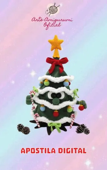 Receita Arvore de Natal Amigurumi - artesanato feito à mão por Arte Amigurumi Oficial