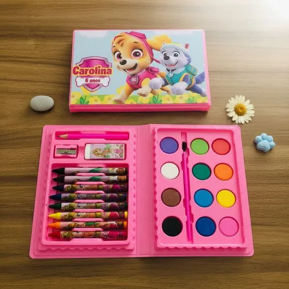Estojo de Pintura - Patrulha Canina Personalizado - artesanato feito à mão por Mi Papelaria Criativa