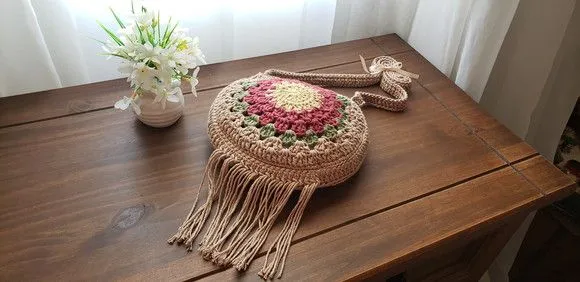 Bolsa Boho Bag (granny Crochê Quadradinho da Vovó) - foto 3