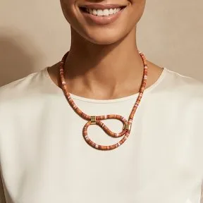 Colar em corda étnica - artesanato de Abbracio Bijoux