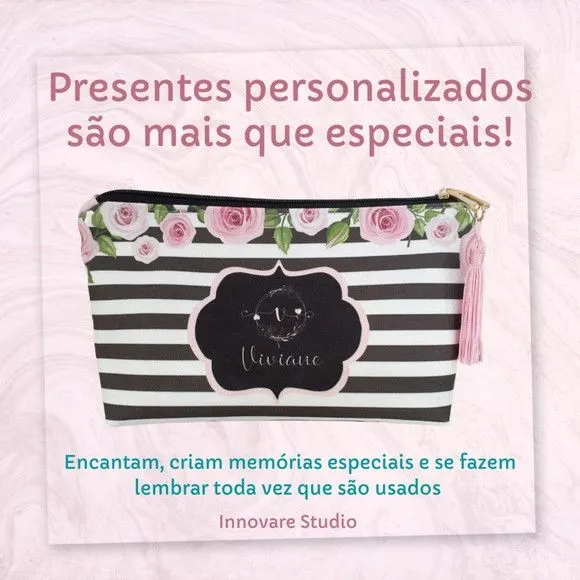 Necessaire Personalizada - Luxo - feito à mão por Innovare Studio