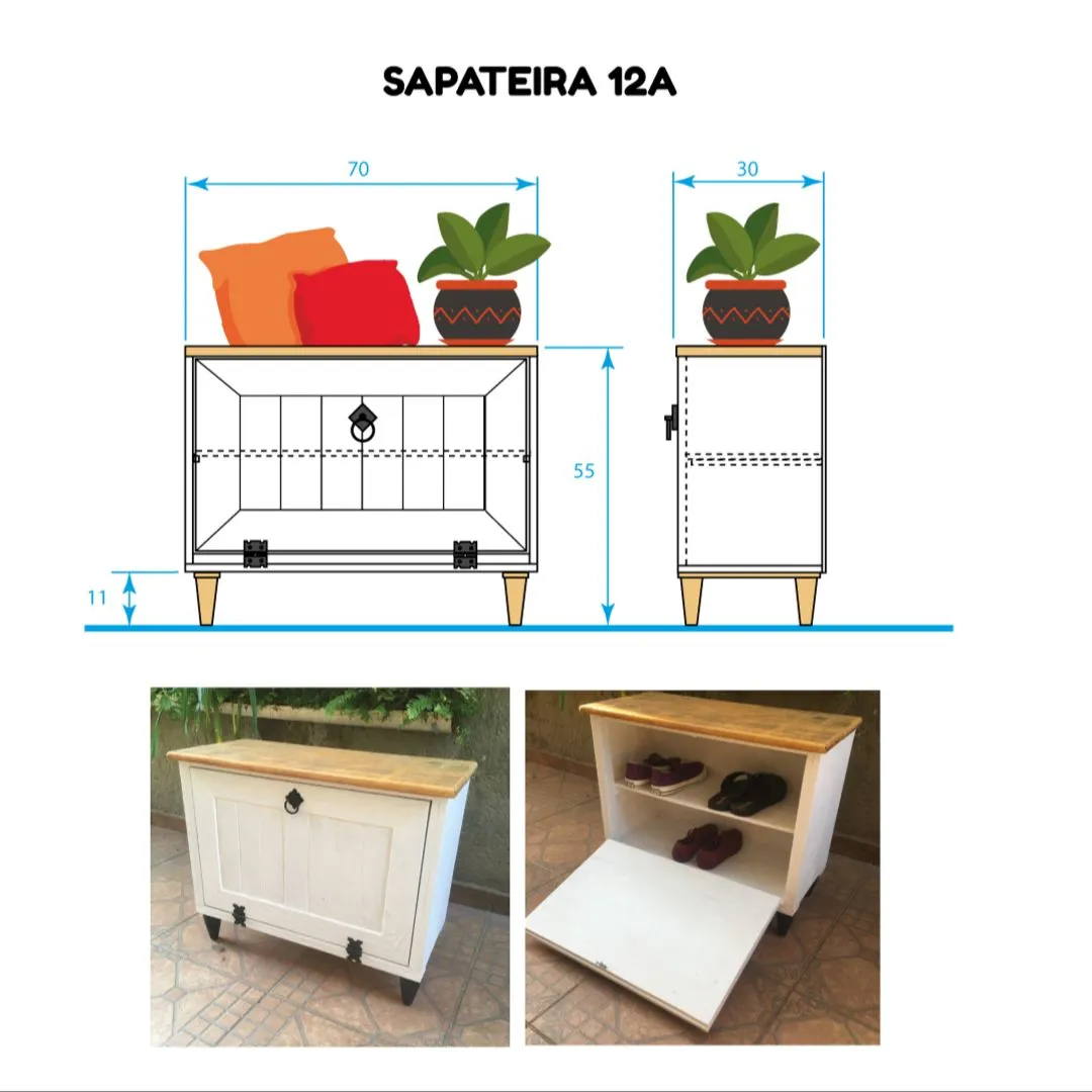 👞 Sapateira Modelo 12 – Estilo Rústico Colonial - foto 5