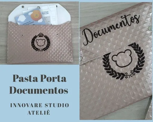Pasta Porta Documentos Infantil - artesanato feito à mão por Innovare Studio
