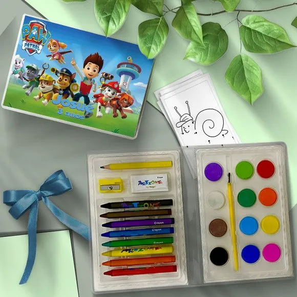 Estojo de Pintura 24pç - Patrulha Canina Personalizado - artesanato feito à mão por Mi Papelaria Criativa