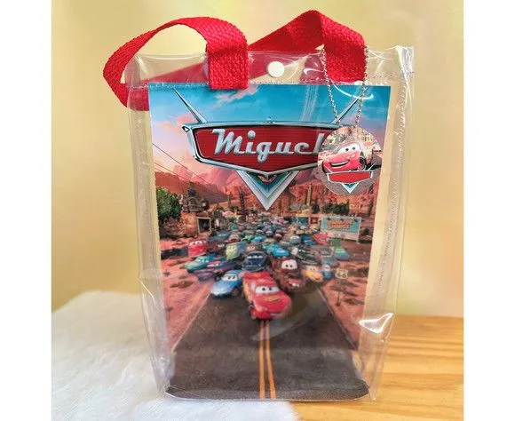 Sacola Transparente Carros Personalizado - artesanato feito à mão por Artmanha Lembrancinhas