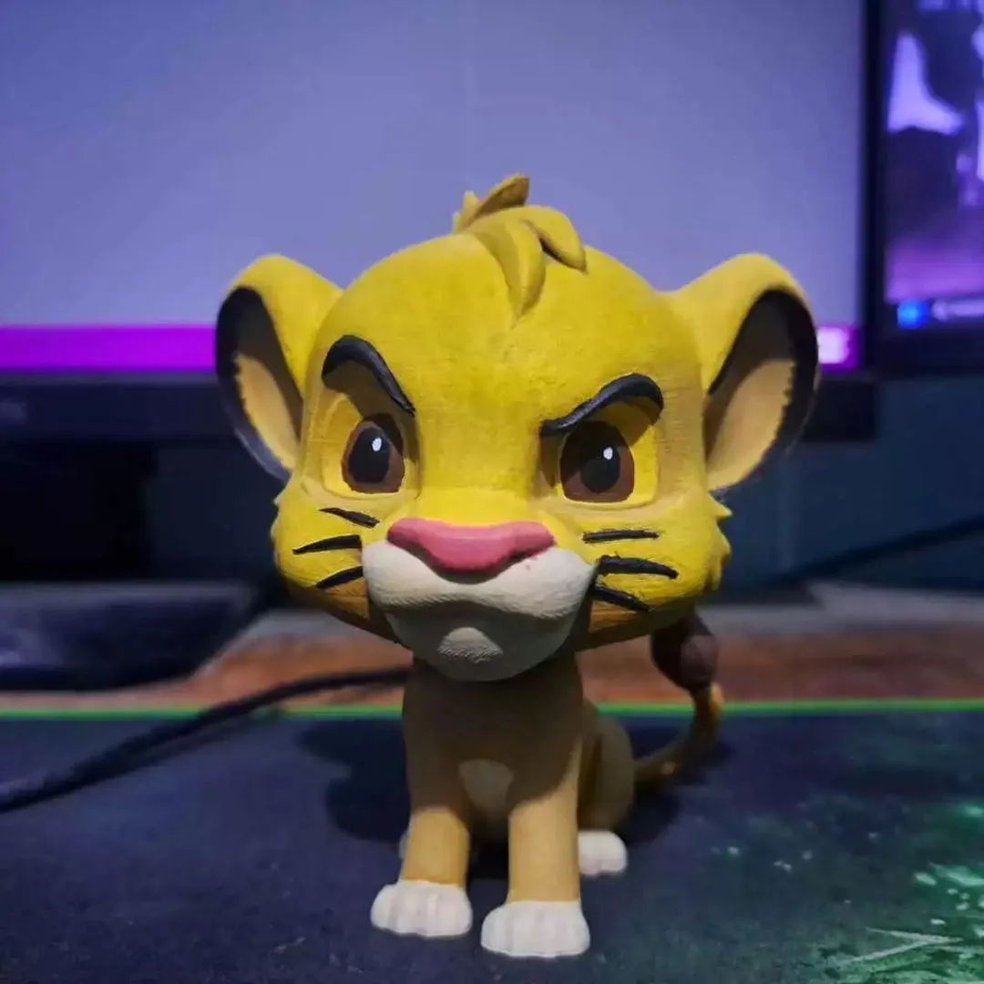Action Figure Simba O Rei Leão 10cm - Estátua Colecionável Pintada à Mão Impressão 3D Premium - foto 2