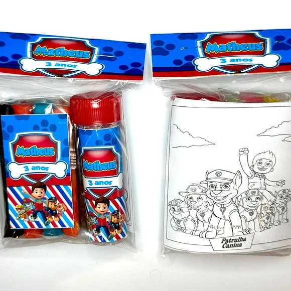 Kit Massinha + Giz + Bolha Patrulha Canina Personalizado - foto 2