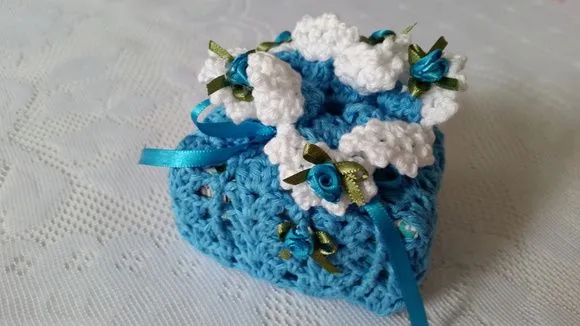 Sachê Porta Sabonete Safira com Branco - foto 2