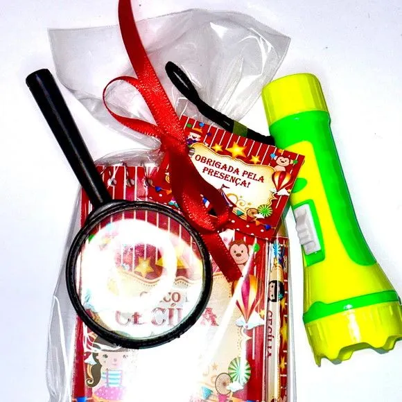 Kit Bloquinho + Lupa e Lanterna Circo Personalizado - foto 2
