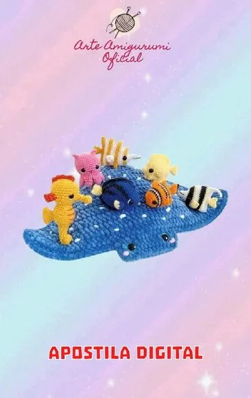 Receita Fundo do Mar - Amigurumi - artesanato feito à mão por Arte Amigurumi Oficial