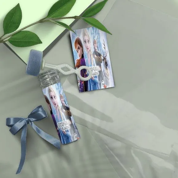 Bolha de Sabão - Frozen Personalizado - artesanato feito à mão por Mi Papelaria Criativa