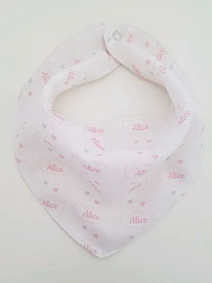 Babador bandana chuva de amor - artesanato feito à mão por Innovare Studio