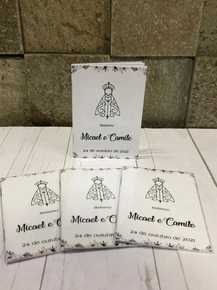 Mini livro de orações para batismo 7x10 - foto 3