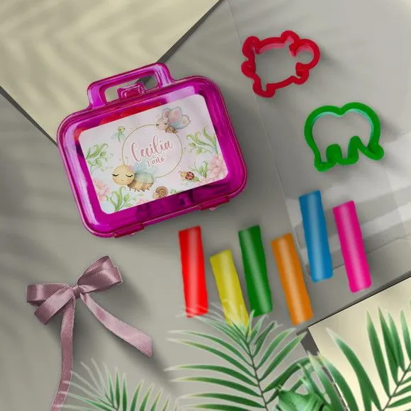 Mini Maleta - Jardim Encantado Personalizada - feito à mão por Mi Papelaria Criativa