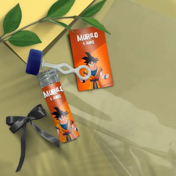 Bolha de Sabão - Dragon Ball Z Personalizado - artesanato feito à mão por Mi Papelaria Criativa