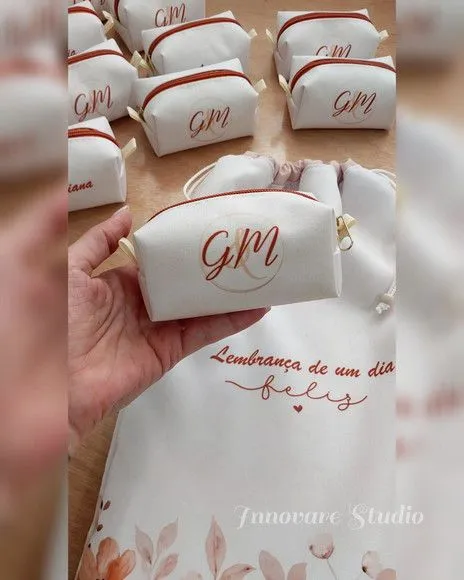 Necessaire Mini Box e Saquinho Multiuso - artesanato feito à mão por Innovare Studio