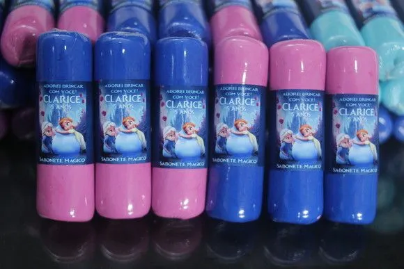 Lembrancinha Infantil Frozen Sabonete Mágico Massinha - foto 4