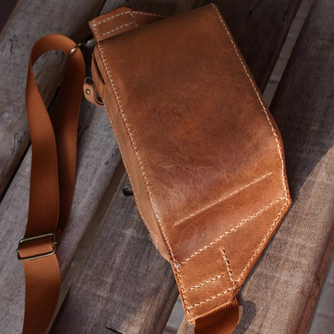 Bolsa Pochete Couro Legitimo Crazy Horse - foto 6