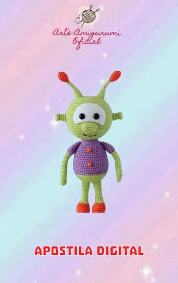 Receita Alien - Amigurumi - feito à mão por Arte Amigurumi Oficial