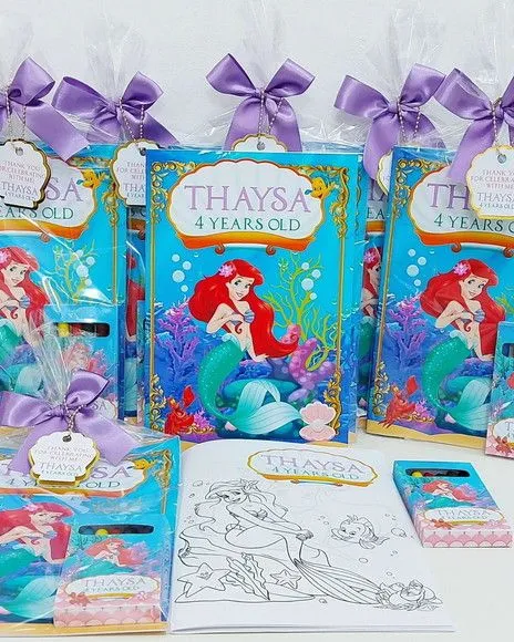 Revista Colorir Pequena Sereia Personalizada - artesanato feito à mão por Mi Papelaria Criativa
