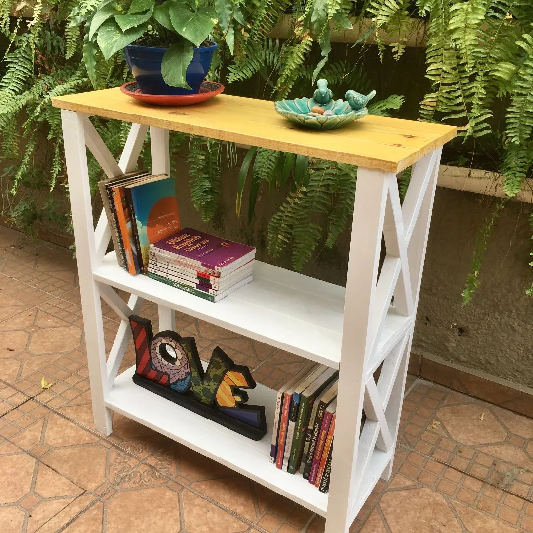 📚 Estante Rústica Clean em Madeira – 3 Prateleiras - foto 2