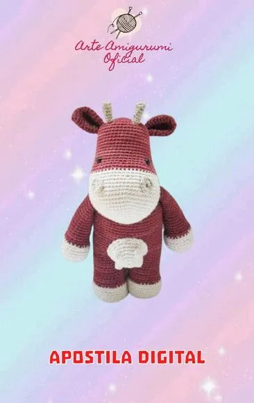 Receita Vaca Angus - Amigurumi - artesanato feito à mão por Arte Amigurumi Oficial
