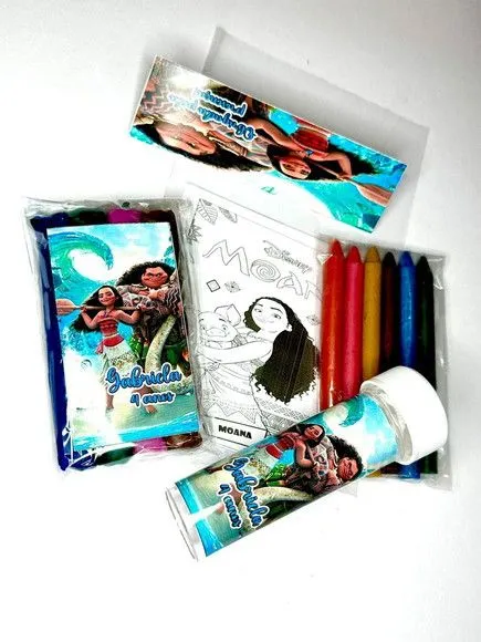 Kit Massinha + Giz + Bolha Moana Personalizado - foto 2