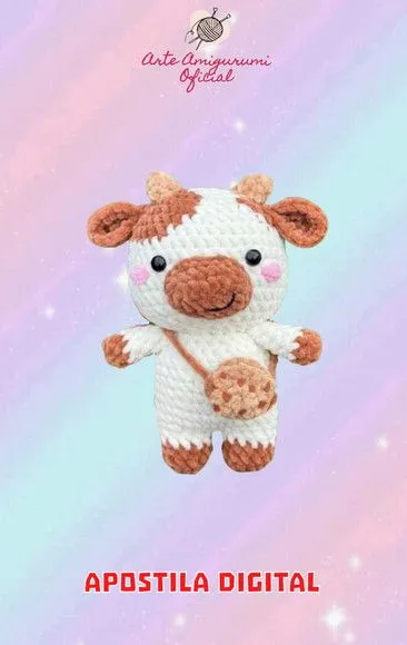 Receita Vaquinha Fofa Amigurumi - artesanato feito à mão por Arte Amigurumi Oficial