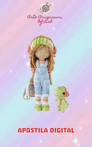 Receita Boneca Sadie - Amigurumi - feito à mão por Arte Amigurumi Oficial