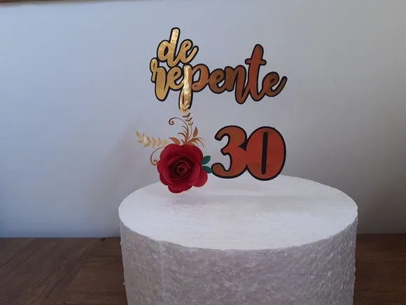 Topo de Bolo de Repente 30 - Camadas - foto 2
