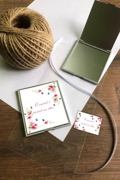 Espelho Personalizado - artesanato feito à mão por Mi Papelaria Criativa
