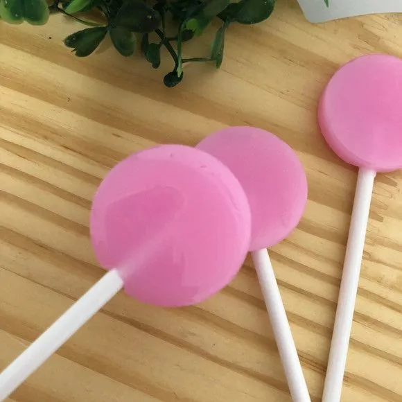 Mini Redondo Rosa - artesanato feito à mão por Lollipops Cristal