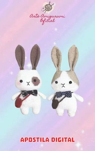 Receita Coelhinhos Fofos Amigurumi