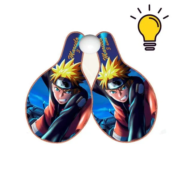 Raquete Ping Pong - Naruto - feito à mão por Mi Papelaria Criativa