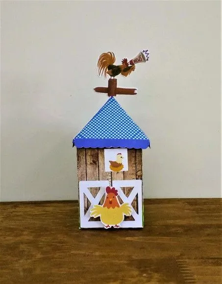 Caixa Celeiro Fazendinha - artesanato de Fina Essência Papelaria Personalizada
