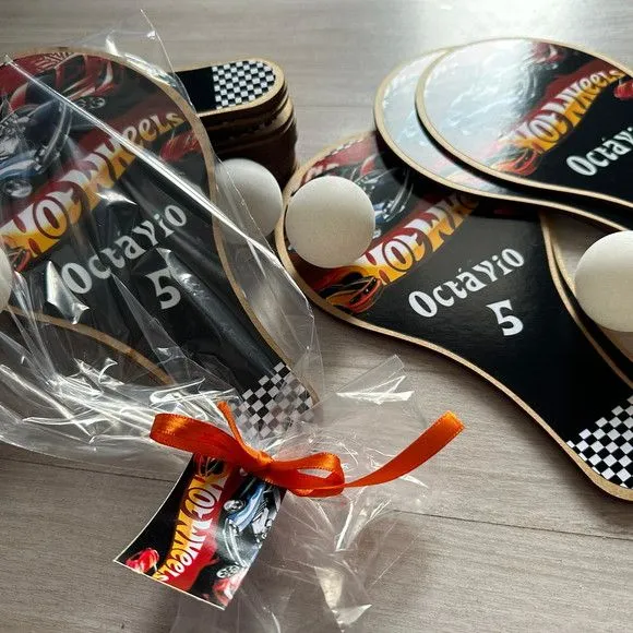 Raquete Ping Pong - Hotwheels - feito à mão por Mi Papelaria Criativa