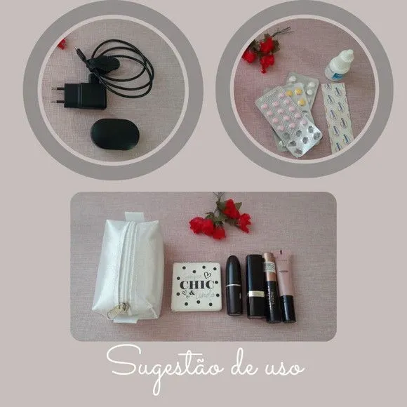 Necessaire Mini Box - Branco E Rosê - foto 2