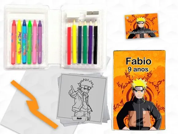 Estojinho de Pintura Naruto Personalizado - artesanato feito à mão por creativitybynina