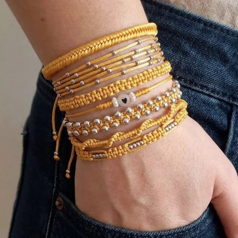 Kit Pulseiras 014 - artesanato feito à mão por Cleo Lineshop
