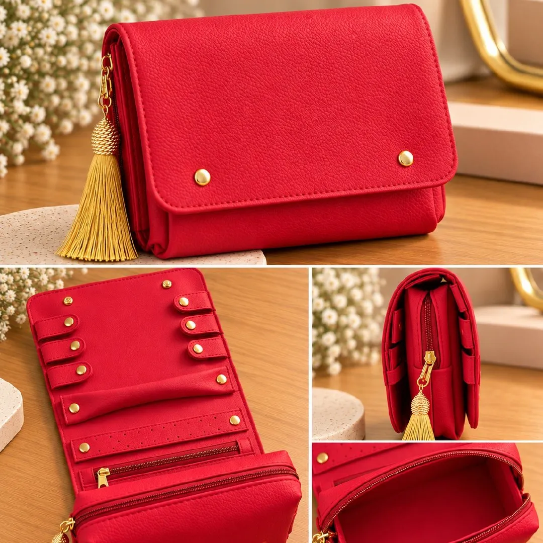 Porta-Joias Feminino Personalizado para Viagem com Nécessaire Integrada – Organizador de Joias - artesanato feito à mão por Innovare Studio