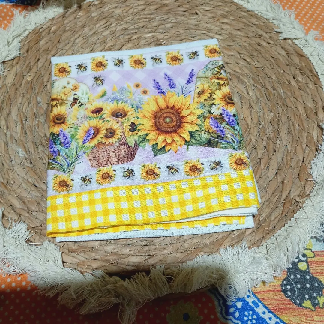 kit 2 pano de prato tema girassol 🌻 - foto 3