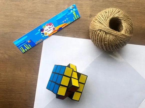 Cubo Mágico Baby Shark Personalizado - artesanato feito à mão por Mi Papelaria Criativa