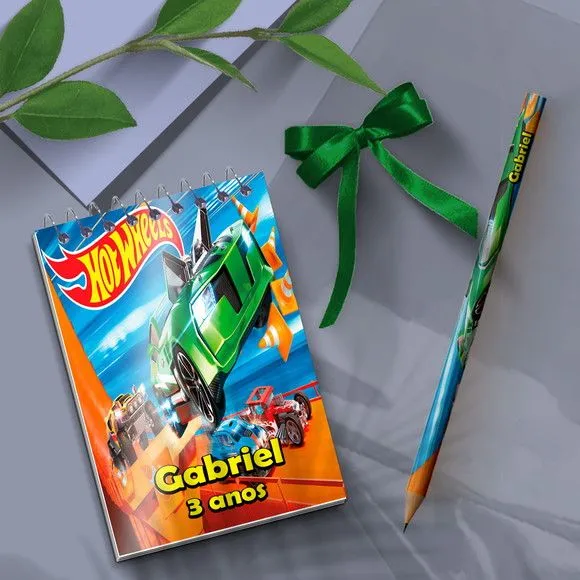 Bloquinho - Hotwheels Personalizado - artesanato feito à mão por Mi Papelaria Criativa