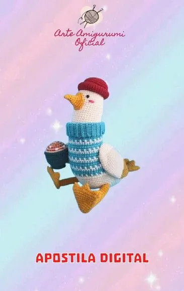 Receita Gaivota - Amigurumi - artesanato feito à mão por Arte Amigurumi Oficial