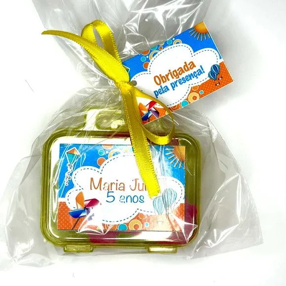 Maletinha Pipa Modelar Personalizada - feito à mão por Mi Papelaria Criativa