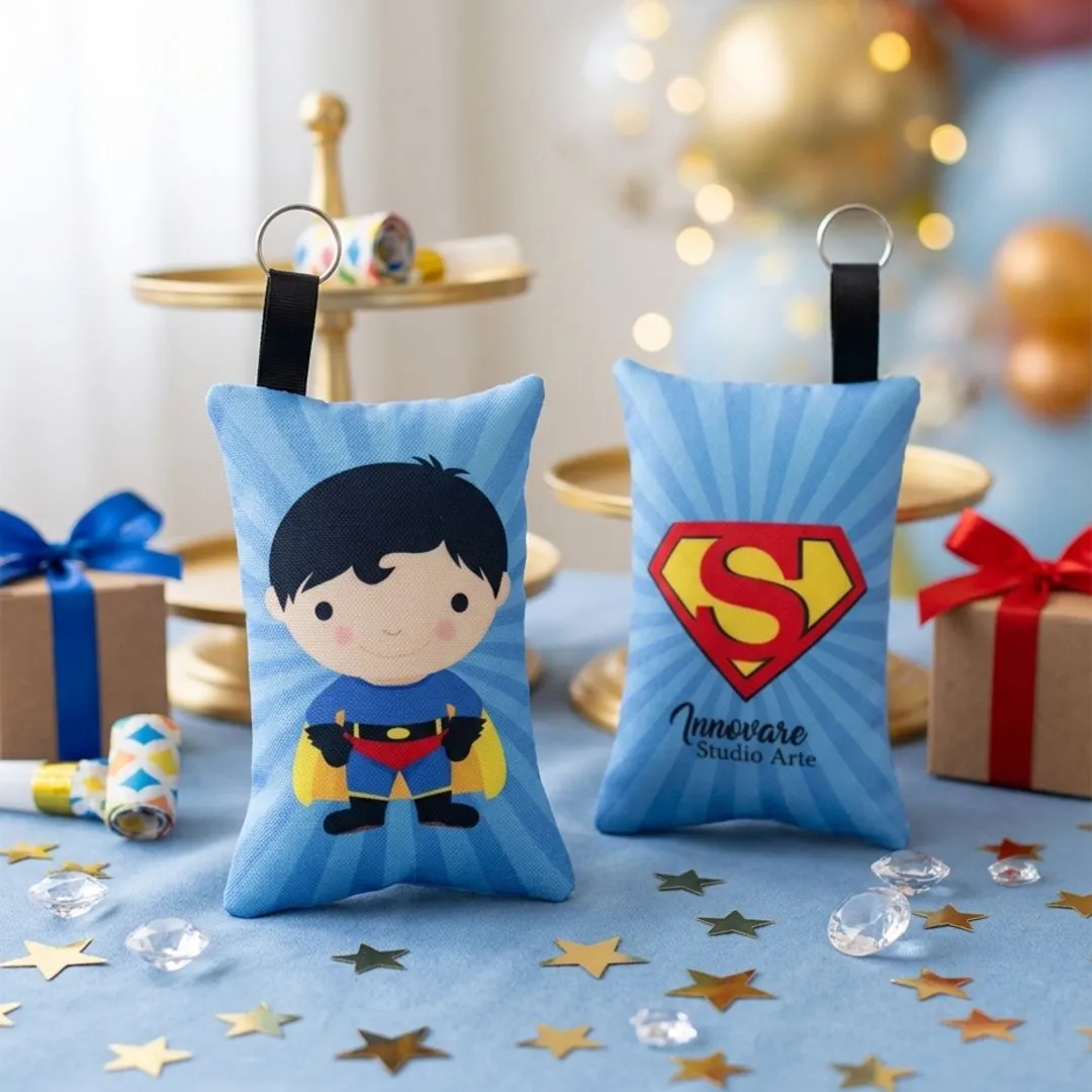 Chaveiro Almofadinha Super-Homem Personalizado | Lembrancinha Infantil - foto 2