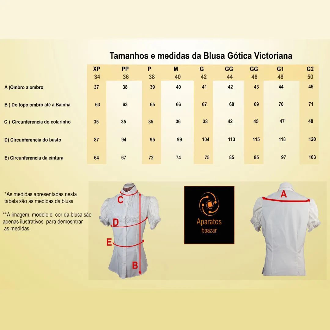 Blusa Estilo Vitoriana - Moda gotica e steampunk - foto 5